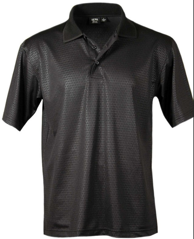 Akwa Premium Men's Performance Polo - Made in USA Honeycomb Polo Shirt