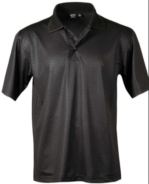 Akwa Premium Men's Performance Polo - Made in USA Honeycomb Polo Shirt