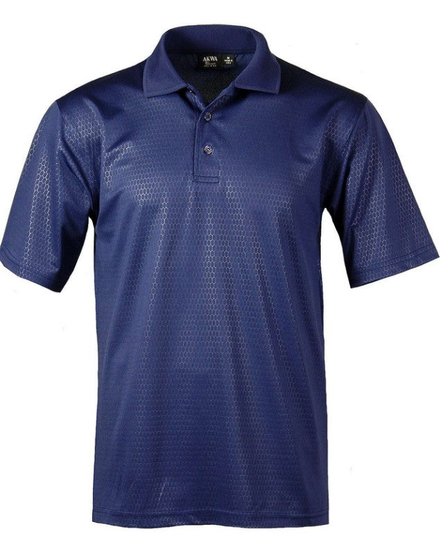 Akwa Premium Men's Performance Polo - Made in USA Honeycomb Polo Shirt
