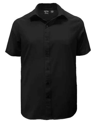 Akwa Men's Chambray Short-Sleeve Dress Shirt