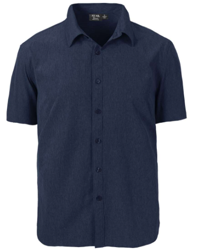 Akwa Men's Chambray Short-Sleeve Dress Shirt