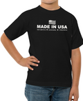 Made in USA with US Wavy Flag (Youth)